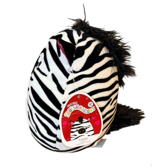 New! Squishmallows Tracey The Zebra Stuffed Plush Animal Toy Sparkle Pink Ears - Picture 3 of 5